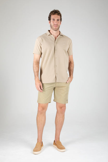 Camisa Masculina Manga Curta com Botões