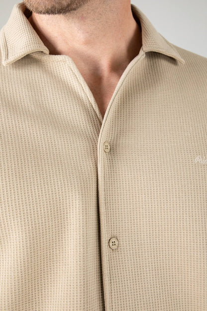 Camisa Masculina Manga Curta com Botões
