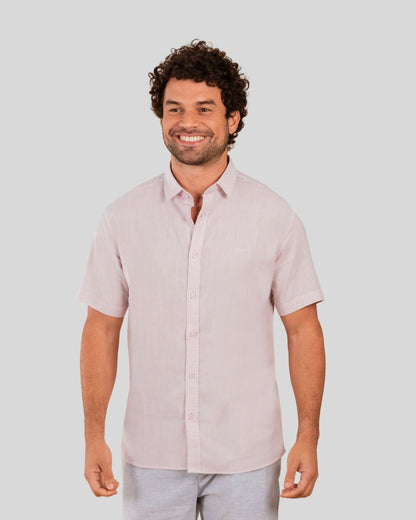 Camisa Masculina Manga Curta com Botões