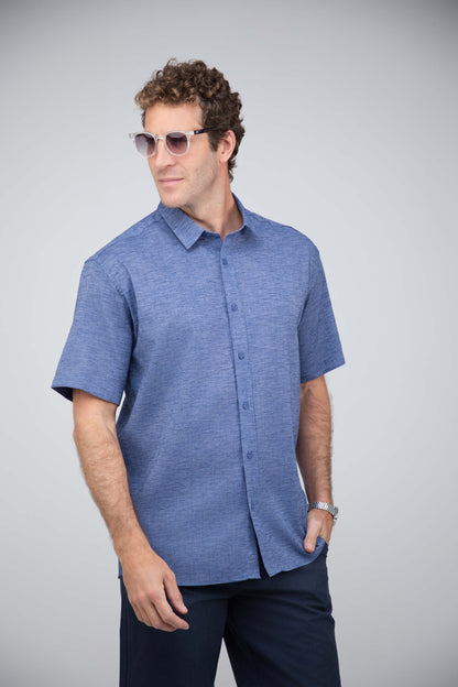 Camisa Masculina Manga Curta com Botões