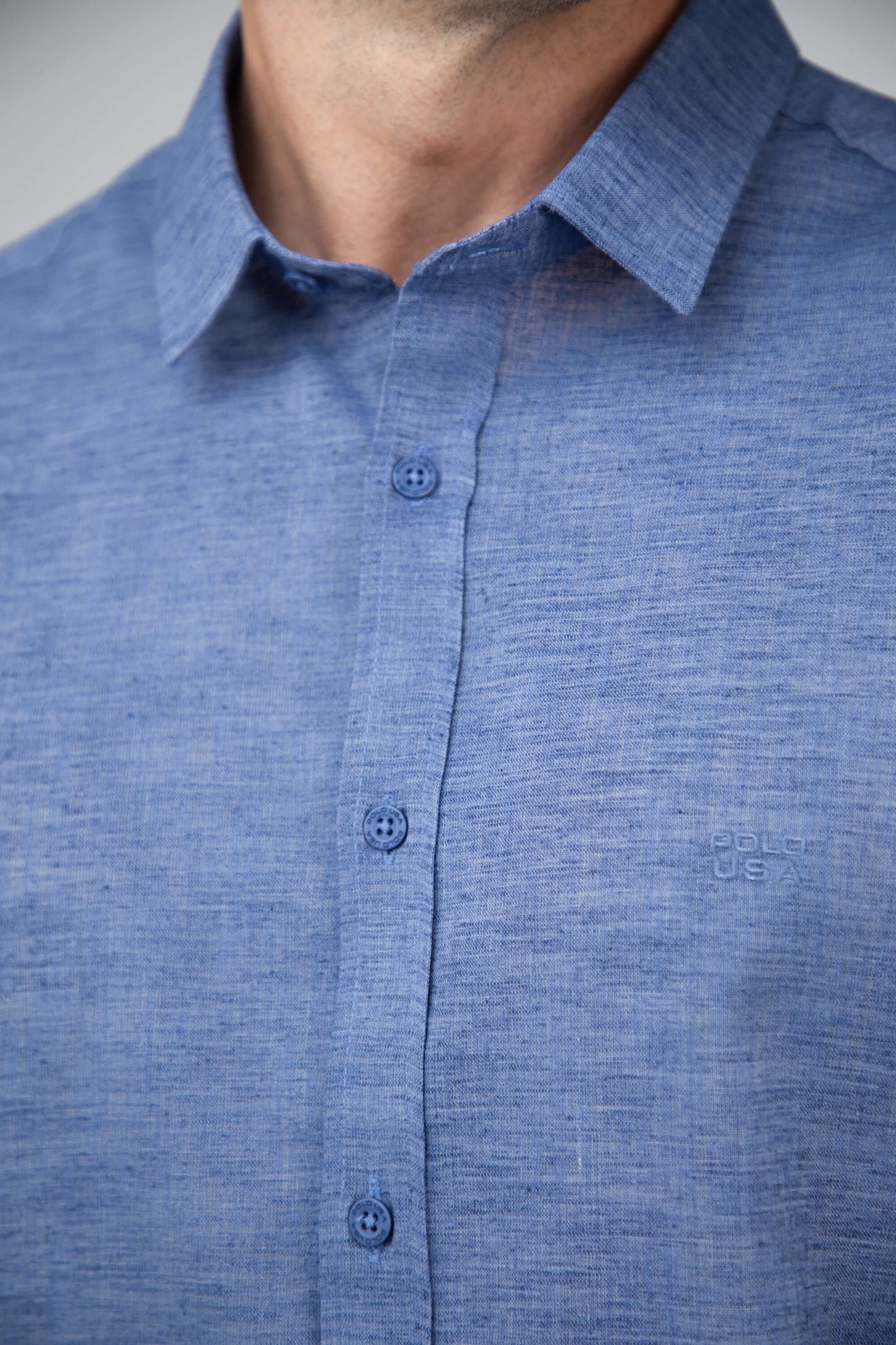 Camisa Masculina Manga Curta com Botões