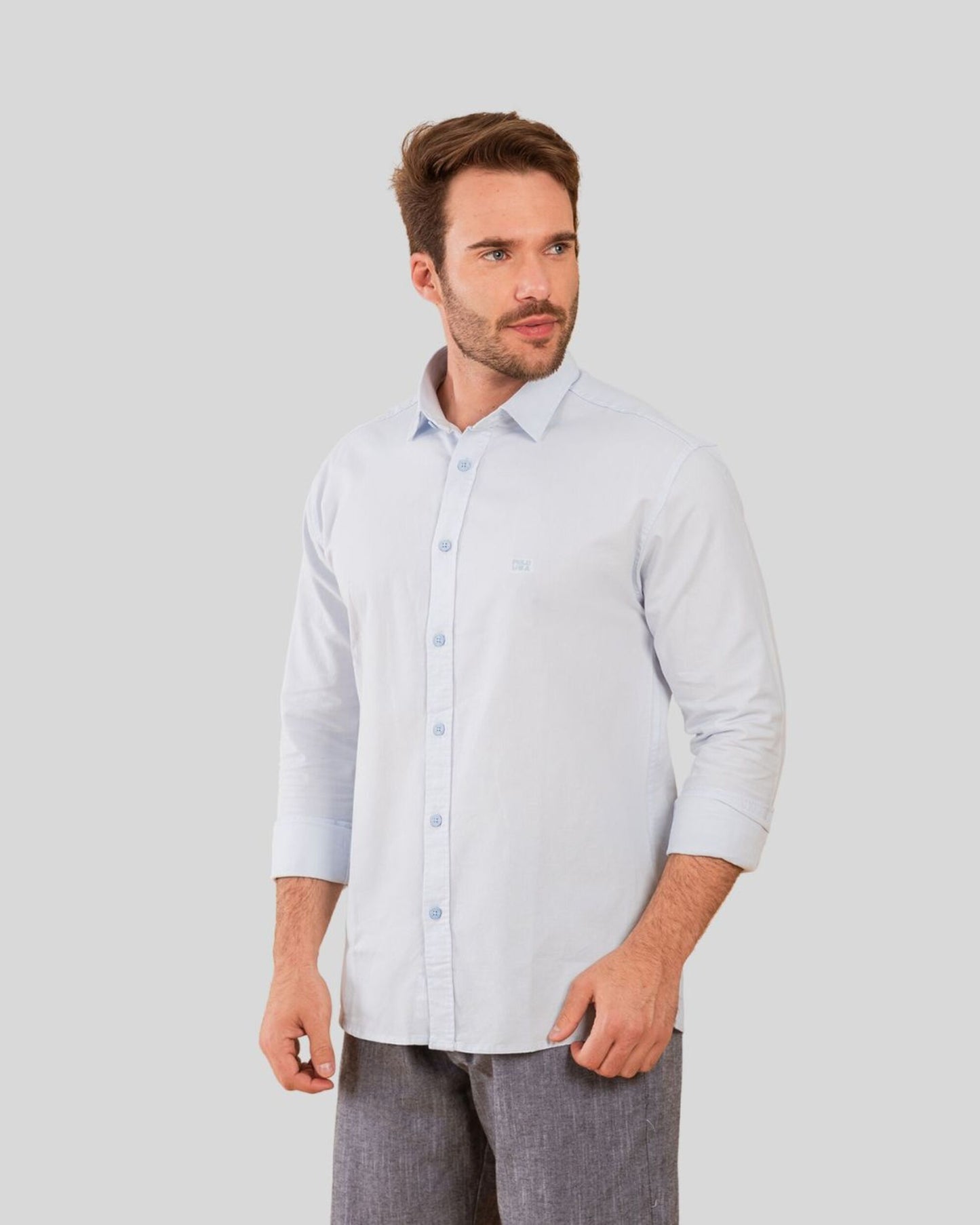 Camisa Masculina Manga Longa com Botões