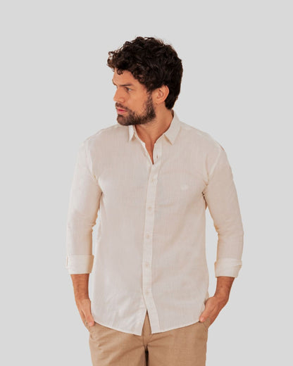 Camisa Masculina Manga Longa com Botões