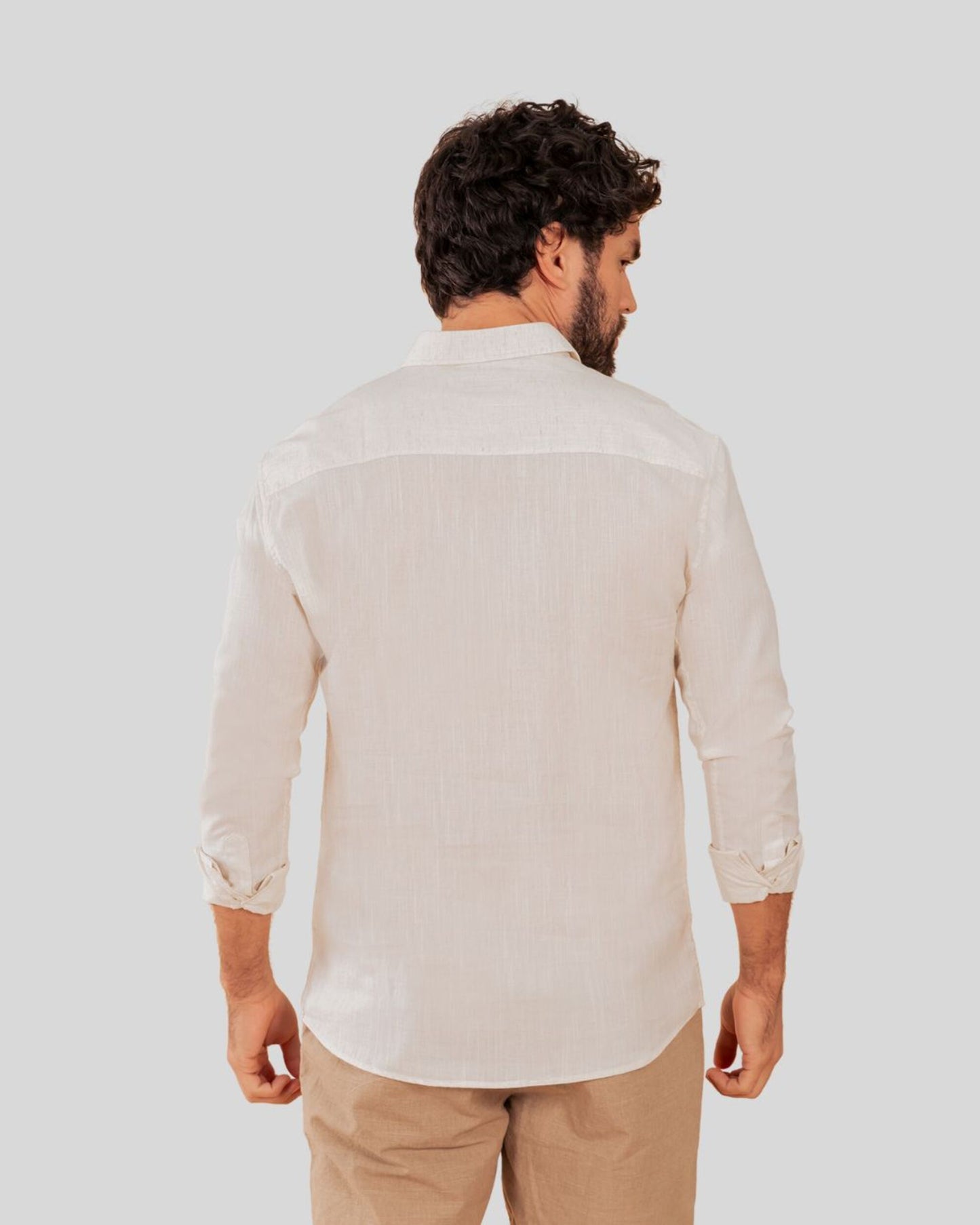 Camisa Masculina Manga Longa com Botões