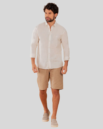 Camisa Masculina Manga Longa com Botões