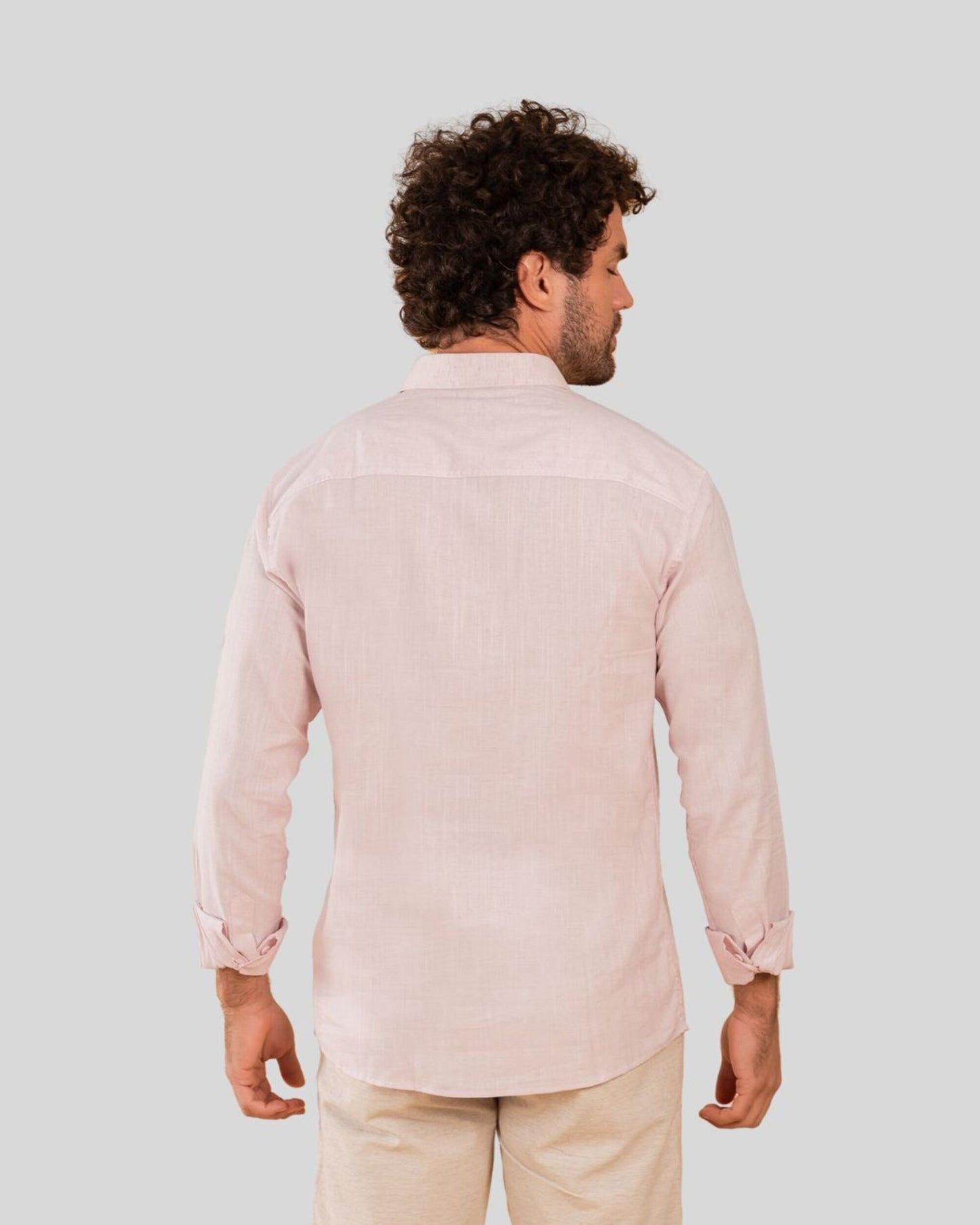 Camisa Masculina Manga Longa com Botões