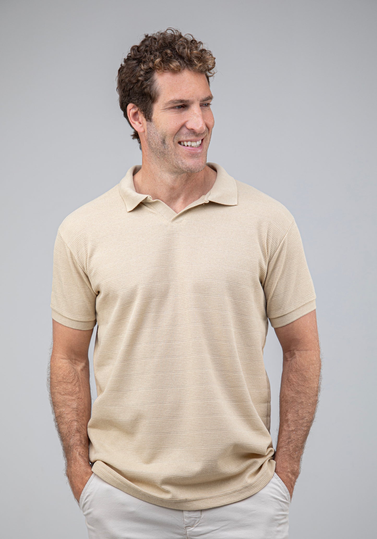 Camisa Polo Masculina Tecido Diferenciado