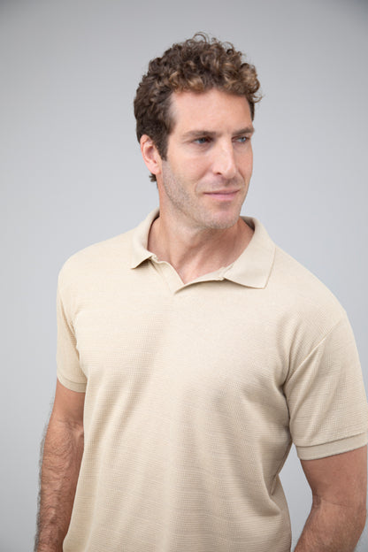 Camisa Polo Masculina Tecido Diferenciado