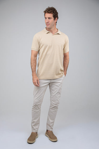 Camisa Polo Masculina Tecido Diferenciado